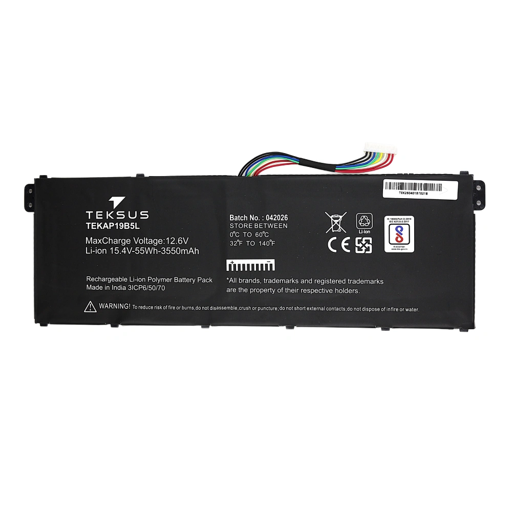 Teksus Laptop Battery Compatible For Acer Aspire V5 A515-43 AP19B5L 4C view 2